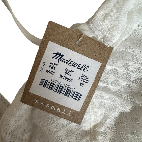 NWT Madewell Intimates Geo Mesh Triangle Bralette, Size XS - Picture 6 of 8